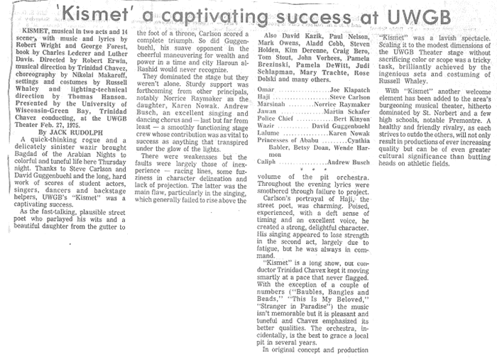 Kismet -Chief of police-UWGB-1974